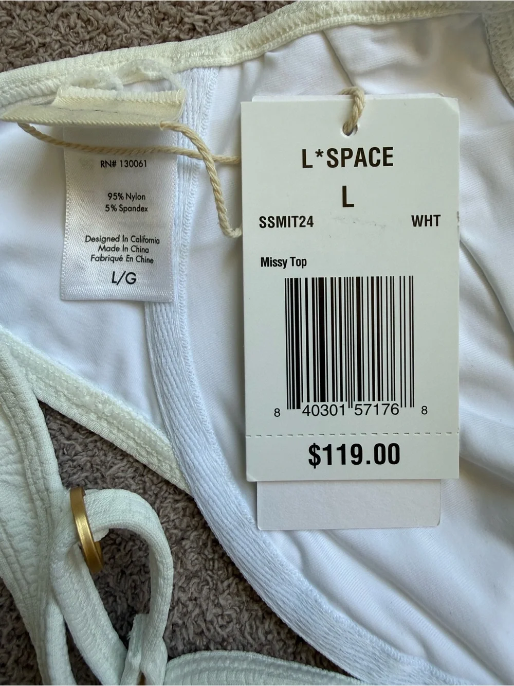 NEW - l*space x REVOLVE - SET - Missy Sunrise Seashell / Camacho Bottom - WHITE - Picture 11 of 11